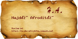 Hajdú Afrodité névjegykártya
