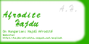 afrodite hajdu business card