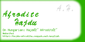 afrodite hajdu business card